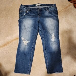 TORRID Distressed Blue Jeans SZ 18